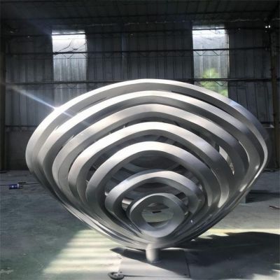 镂空扇贝城市不锈钢雕塑