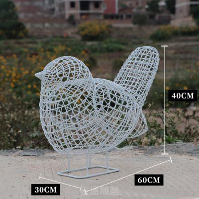 不锈钢镂空鸟校园雕塑