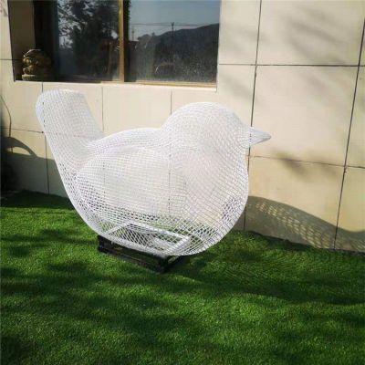 不锈钢镂空鸟城市雕塑