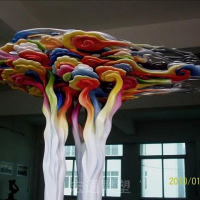 彩绘不锈钢标志城市雕塑