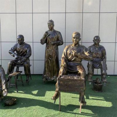 中医药景观人物铜雕