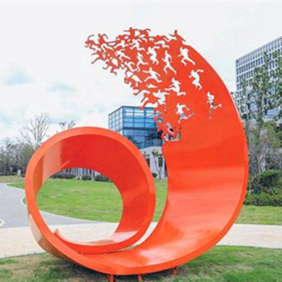 螺旋海螺不锈钢标志雕塑