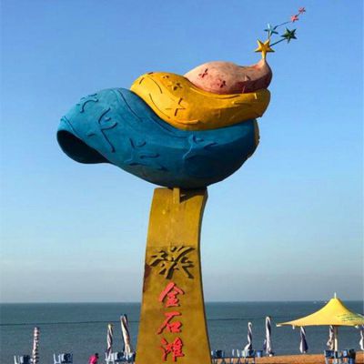 螺旋海螺不锈钢景观雕塑