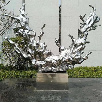 公园抽象海浪不锈钢雕塑