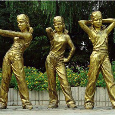 美女人物标志铜雕