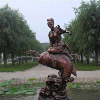 美女人物景观铜雕