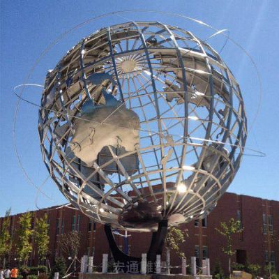 镜面地球仪景观不锈钢雕塑