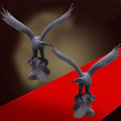 展翅鹰公园动物铜雕