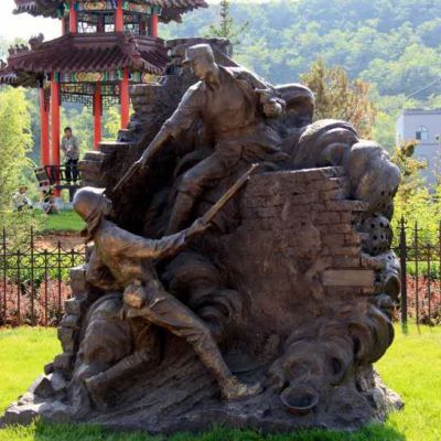 中国红军人物别墅铜雕