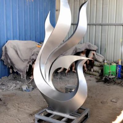 抽象凤凰别墅不锈钢雕塑