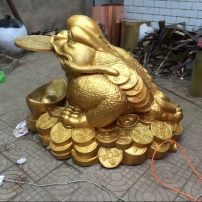 青铜金蟾公园动物铜雕