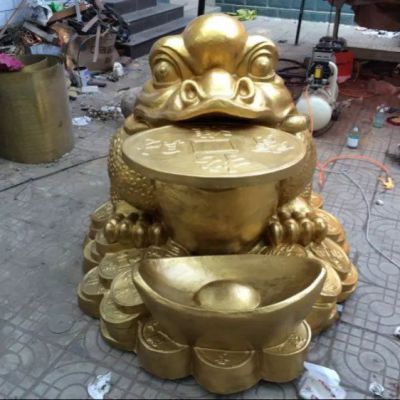 青铜金蟾校园动物铜雕