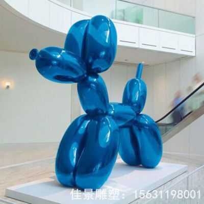 不锈钢气球狗城市雕塑