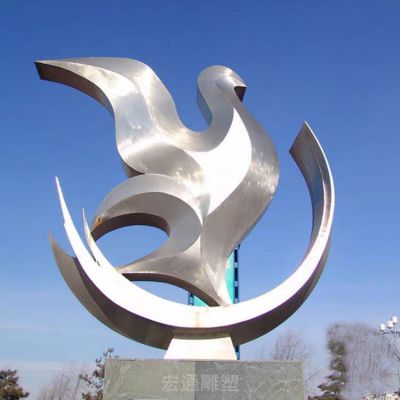 不锈钢鸽子动物雕塑