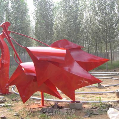 不锈钢枫叶景观景区雕塑