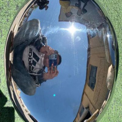 不锈钢鹅卵石景观镜面雕塑