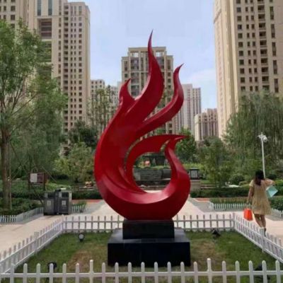 彩绘凤凰不锈钢公园雕塑