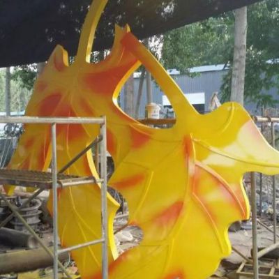 不锈钢枫叶景观户外雕塑