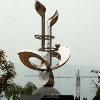 大型镜面标志不锈钢雕塑