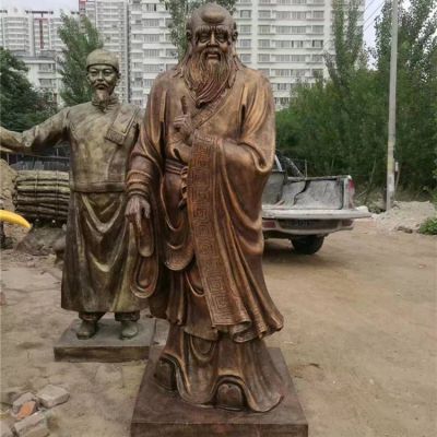 思想家老子别墅人物铜雕