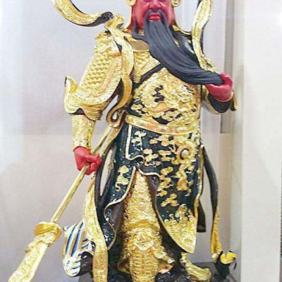 金色关公户外标志铜雕