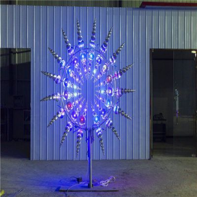 发光风动商场不锈钢雕塑