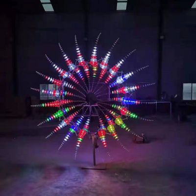 发光风动景区不锈钢雕塑