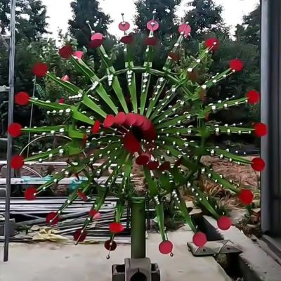 发光风动小区不锈钢雕塑