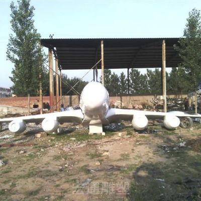 飞机模型城市不锈钢雕塑