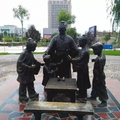 孔融让梨户外人物铜雕