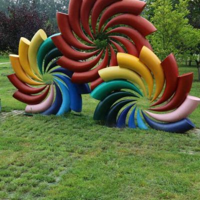 不锈钢风车标志雕塑