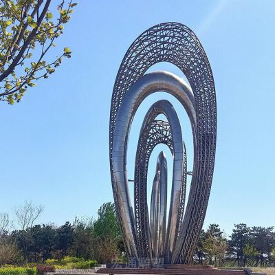 不锈钢大门标志园林雕塑