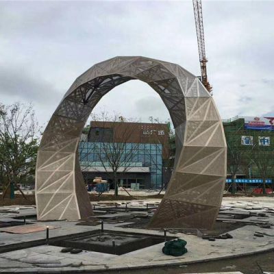 不锈钢大门标志公园雕塑