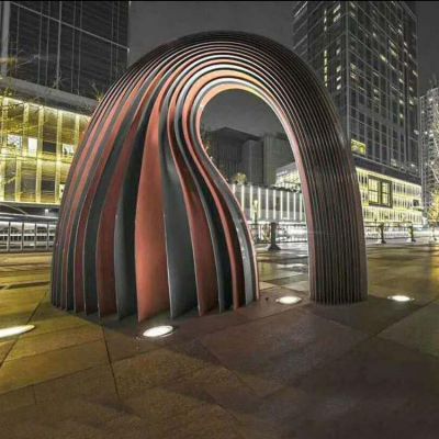 不锈钢大门标志城市雕塑