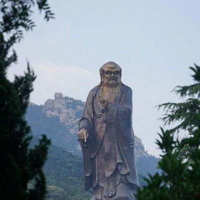 道教老子人物标志铜雕