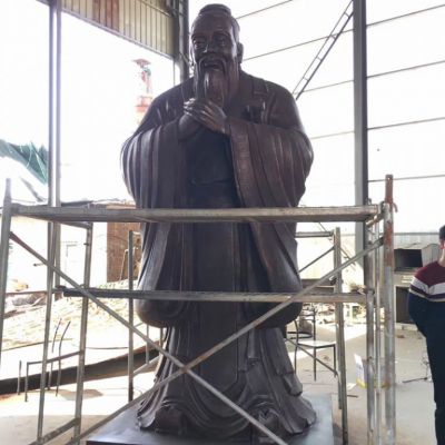 春秋孔子庭院标志铜雕