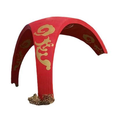 不锈钢彩绘大门广场雕塑