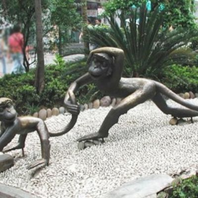 猴子动物校园景观铜雕