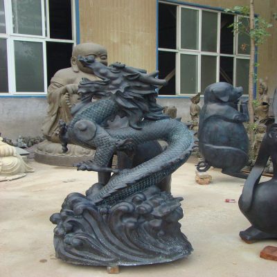 青铜龙园林动物铜雕