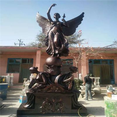 广场女神人物景观铜雕