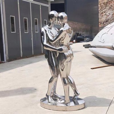 情侣人物风格不锈钢雕塑