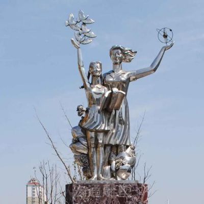 不锈钢希望之星人物雕塑