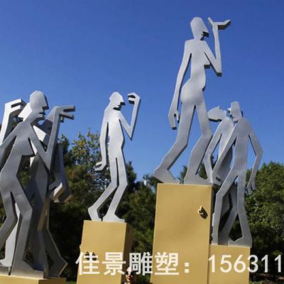 抽象人物景区不锈钢雕塑