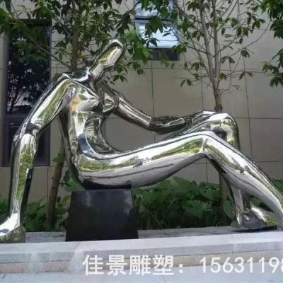 抽象人物校园不锈钢雕塑