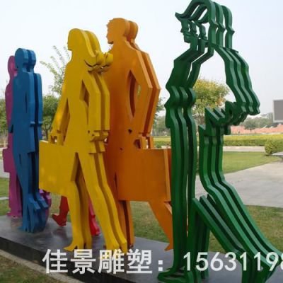 广场抽象人物不锈钢雕塑