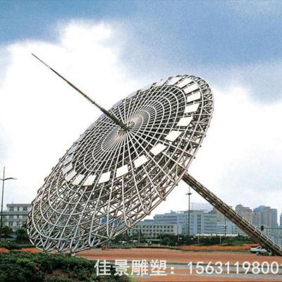 不锈钢镂空日晷景观雕塑