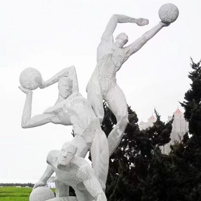 不锈钢几何人物城市雕塑