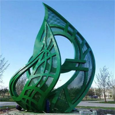 彩绘景观街边不锈钢雕塑