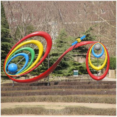 彩绘景观户外不锈钢雕塑