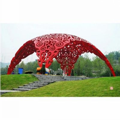 彩绘景观广场不锈钢雕塑